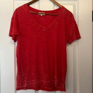 Lucky Brand red burn out T. Worn once or twice.